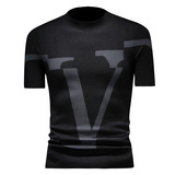 L24312P115不断货长期款短袖羊毛衫针织衫套头毛衣半袖打底衫，男装针织衫/毛衣，电商D207