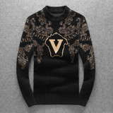 17117P135秋冬天鹅绒羊毛衫毛衣加厚保暖打底针织衫，男装针织衫/毛衣，电商D207