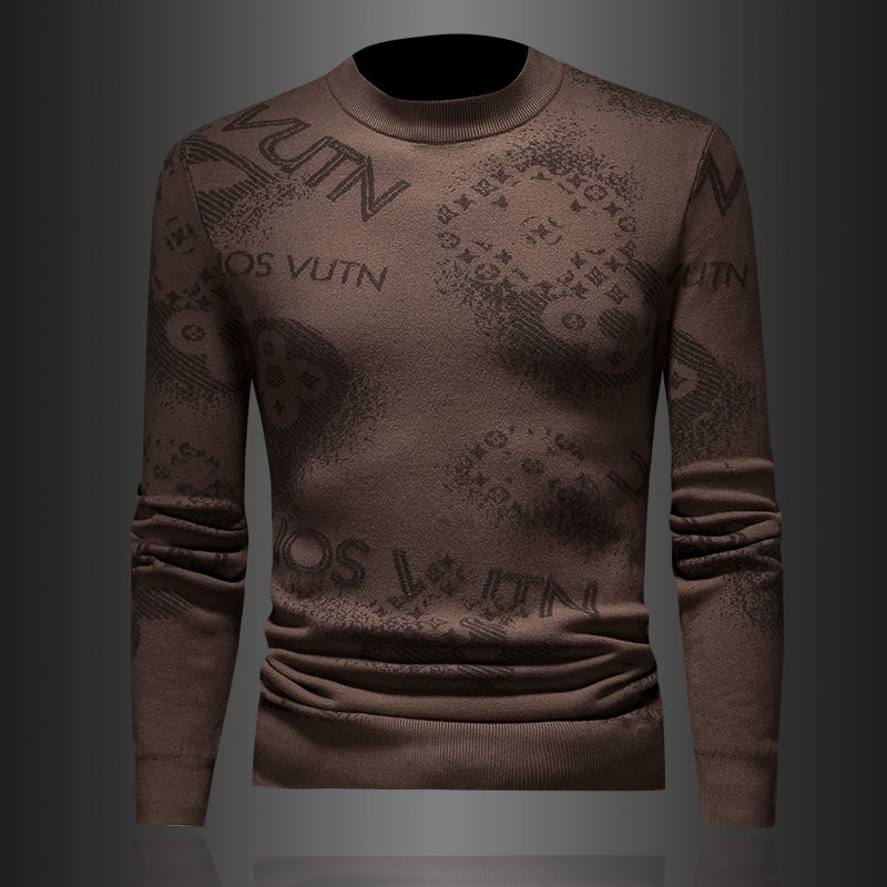 8106P135天鹅绒冬长袖羊毛衫毛衣针织衫套头打底衫，男装针织衫/毛衣，电商D207