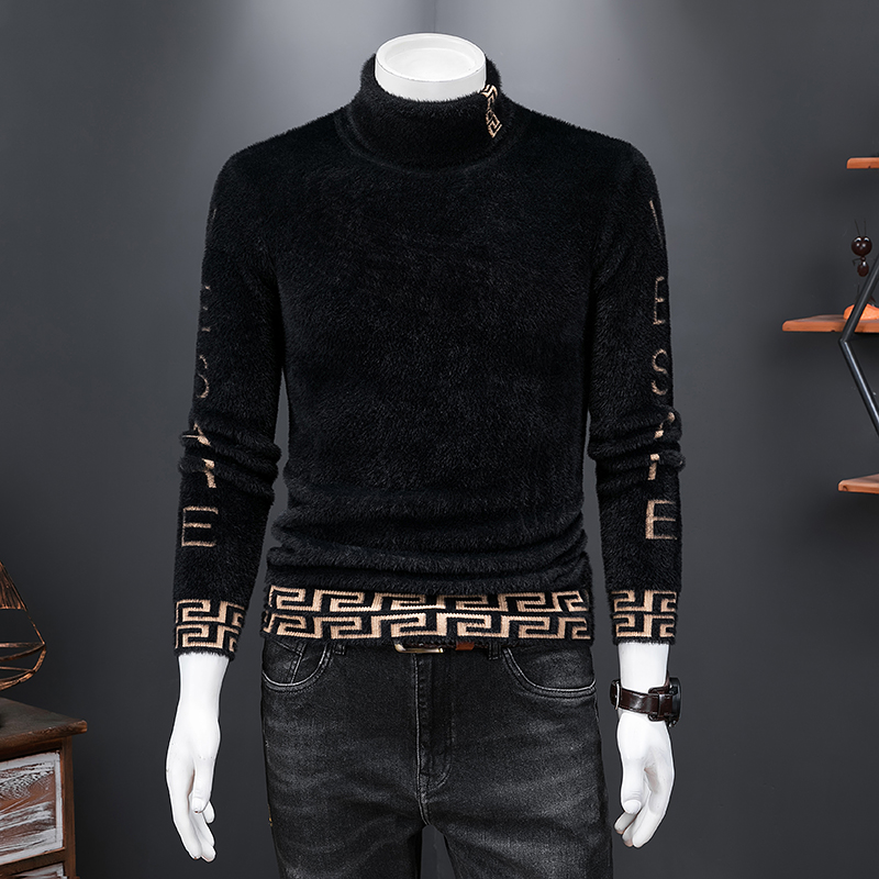 21821P135常年做不断货水貂绒毛衣加厚保暖打底针织衫，男装针织衫/毛衣，电商D207