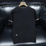 L25617P115长期款短袖羊毛衫针织衫套头半袖打底衫，男装针织衫/毛衣，电商D207