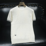 L25617P115长期款短袖羊毛衫针织衫套头半袖打底衫，男装针织衫/毛衣，电商D207