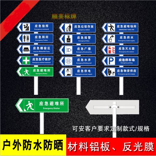 指示牌应急立式户外指示牌
