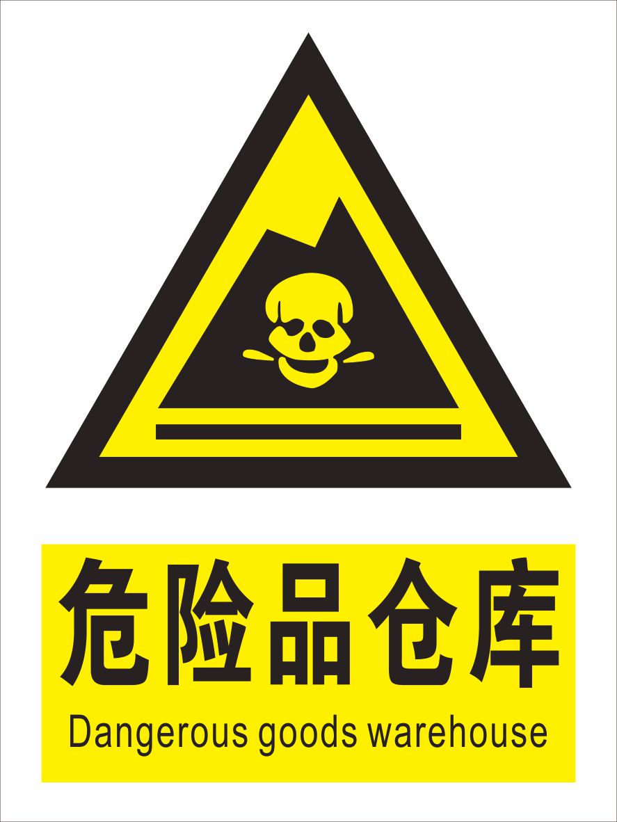 危险品仓库提示牌 危险警告安全警示标识危险废物仓库标志牌铝板