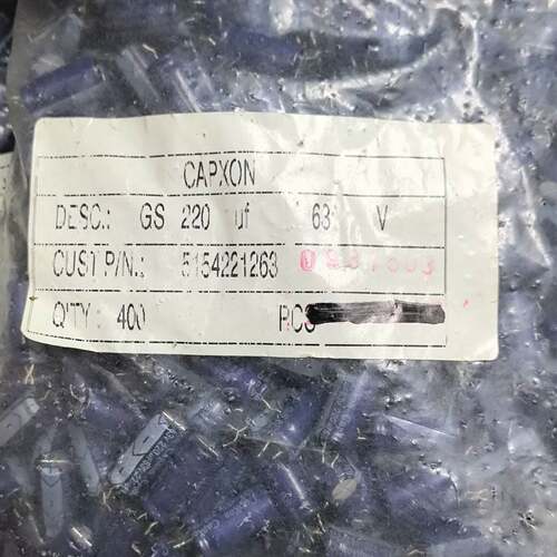 可议价 CAPXON电解电容 GS系列 220F 63V，蓝