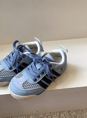 夏季亮色网面透气软底童德训鞋