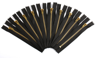 10条牛仔裤拉链 真铜4号黑色门襟铁拉链13 15 18cm休闲裤子拉锁