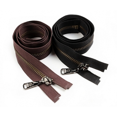 金属铜拉链70cm长单头开尾外套