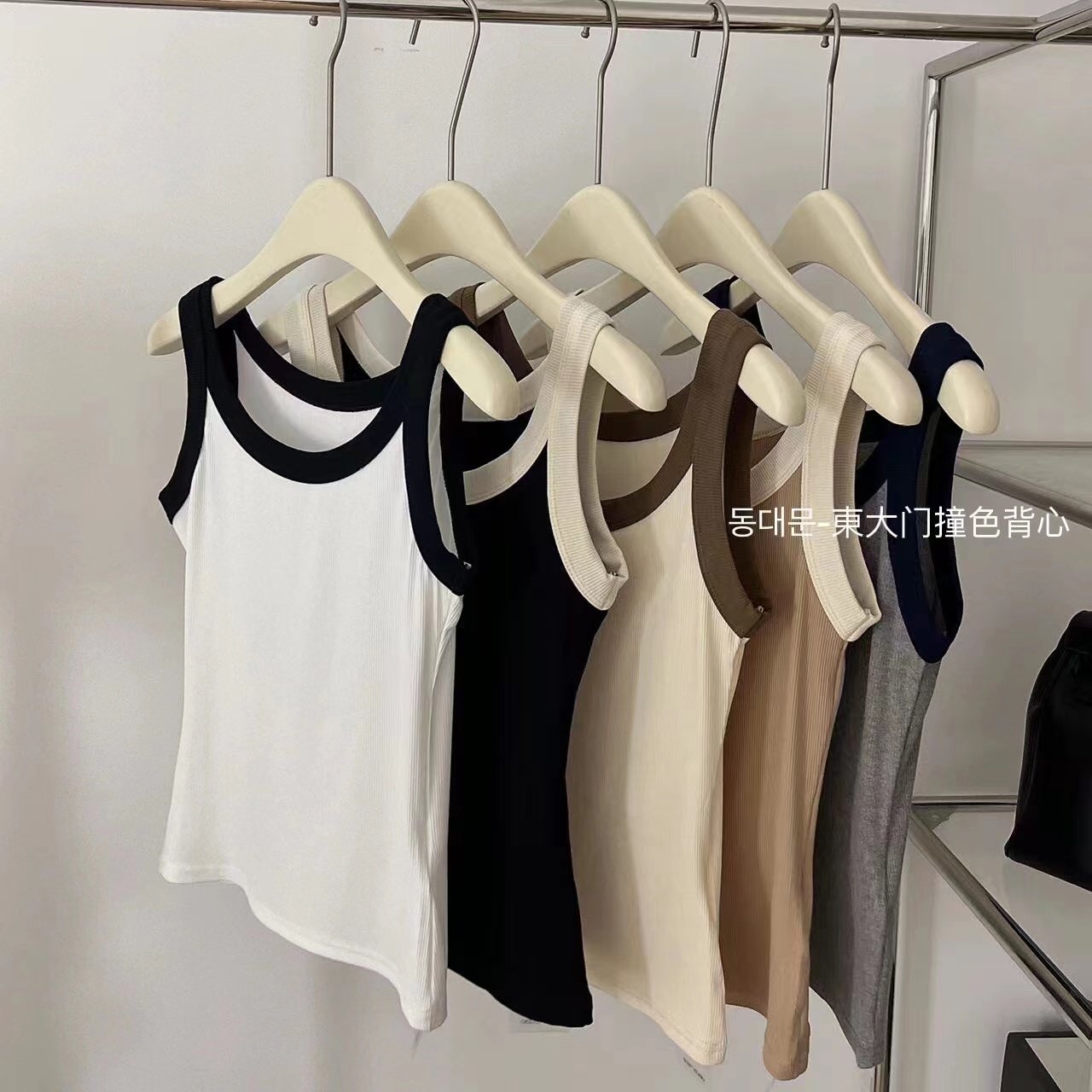 百搭人棉女遮副乳背心美背防走光