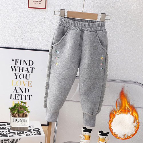 洋气韩版运动花边长裤卫裤