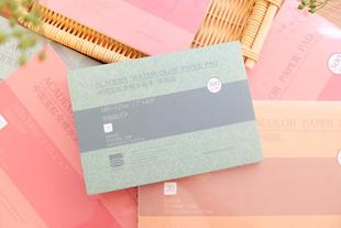 宝虹纯棉学院级大师级水彩本水彩纸300g32k16k8k细纹中粗粗纹