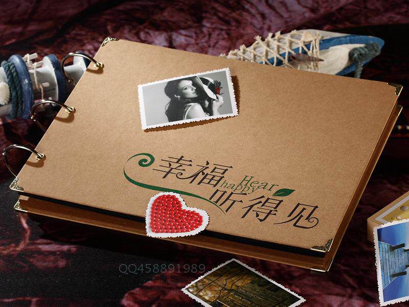 相册制作 照片制作相册DIY相册 手工复古礼品diy 送角铁包邮