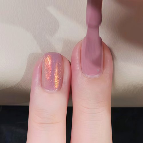 粉色心情 极光脏脏粉美甲！twomoons指甲油2025新款免烤持久脚趾