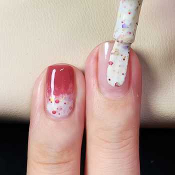 草莓蛋糕 双拼红白色！美甲指甲油新款免烤快干持久安全无毒可撕