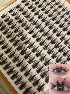 洛兜塔尖麦穗小恶魔假睫毛女2026热卖 硬梗亚裔单簇眼睫毛贴 自然款