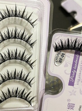 奶凶奶凶的混血假睫毛！诗诺媚眼睫毛整条一片式小恶魔仙子毛mf06