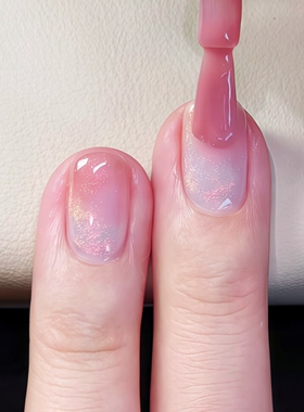 玻璃珠光 裸粉色美甲！twomoons指甲油女2026新款免烤速干可撕拉