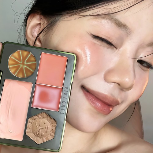 girlcult构奇面部综合盘腮红高光修容三合一体盘桃花脸本草纲目女