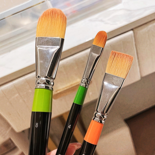 化妆师爱用 982遮瑕刷扁头化妆刷遮黑眼圈泪沟舌形刷子 华虹同款