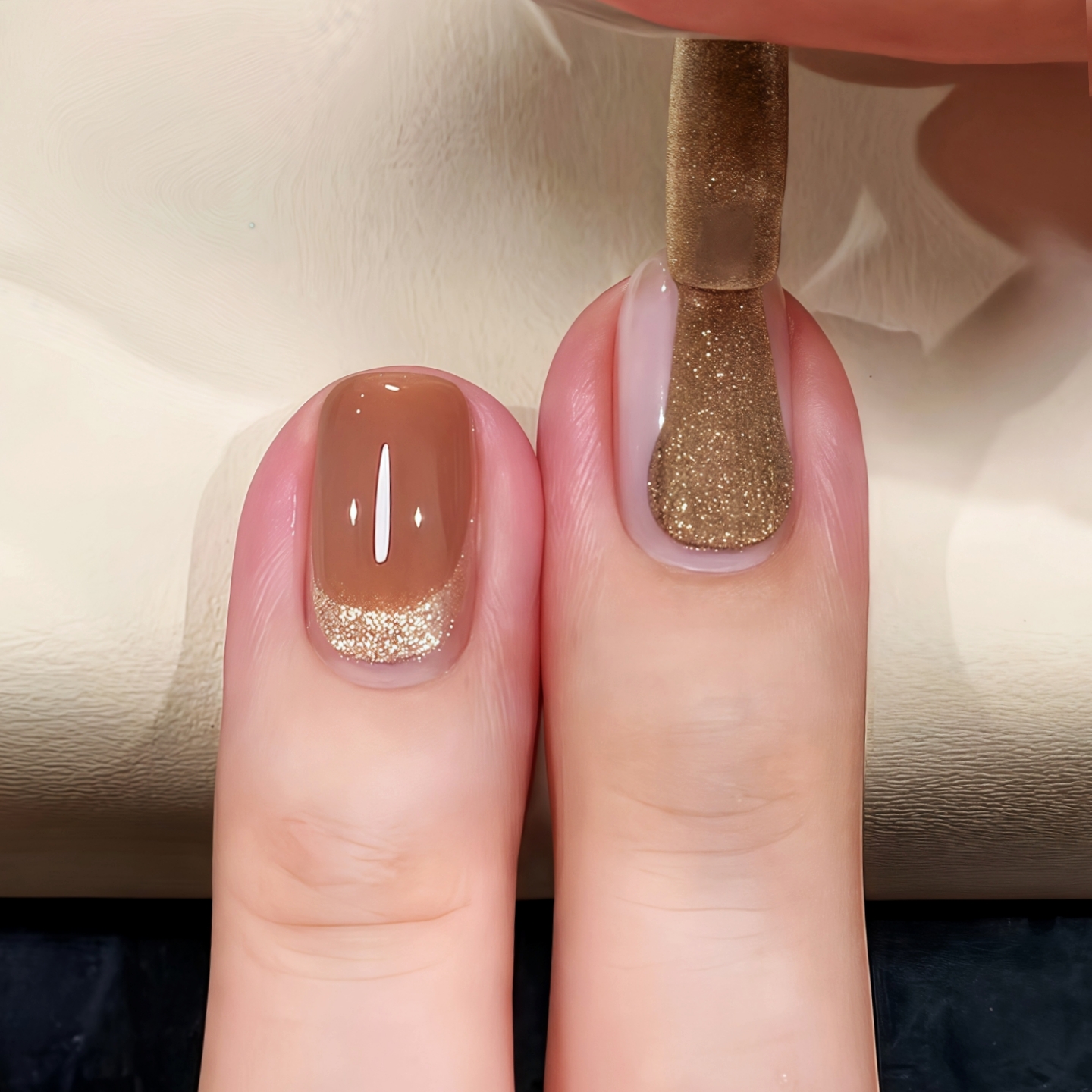 酒心巧克力 高级感美甲！2025新款指甲油twomoons女免烤可撕裸色