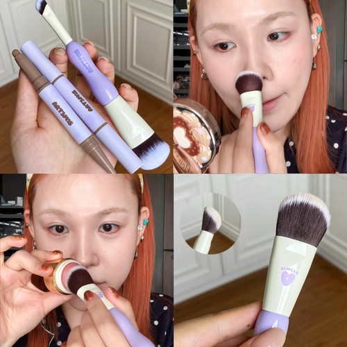 小猴子同款！凹凸迷思双头修容刷鼻影侧脸面部多用修容侧影阴影笔