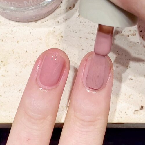 甜桃起司 温柔裸粉色！twomoons2026新款指甲油免烤速干美甲可撕