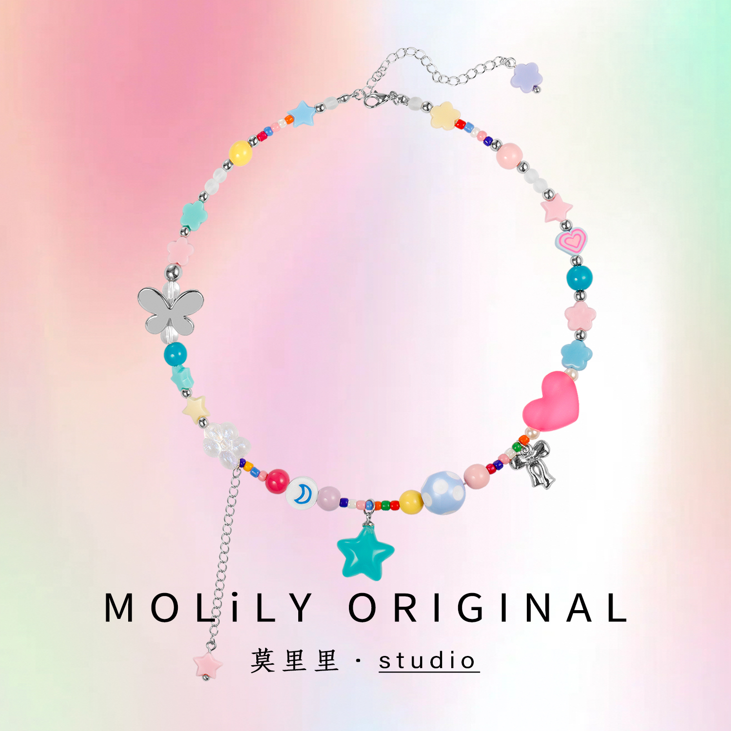 莫里里原创少女心项链锁骨链