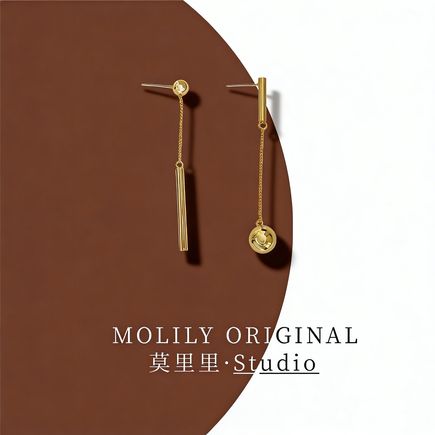 不对称高级感圆球耳线时尚质感金属风耳坠通勤潮人百搭耳钉饰品,饰品/流行首饰/时尚饰品新,耳钉,淘宝优惠券,粉丝福利购,淘宝优惠卷