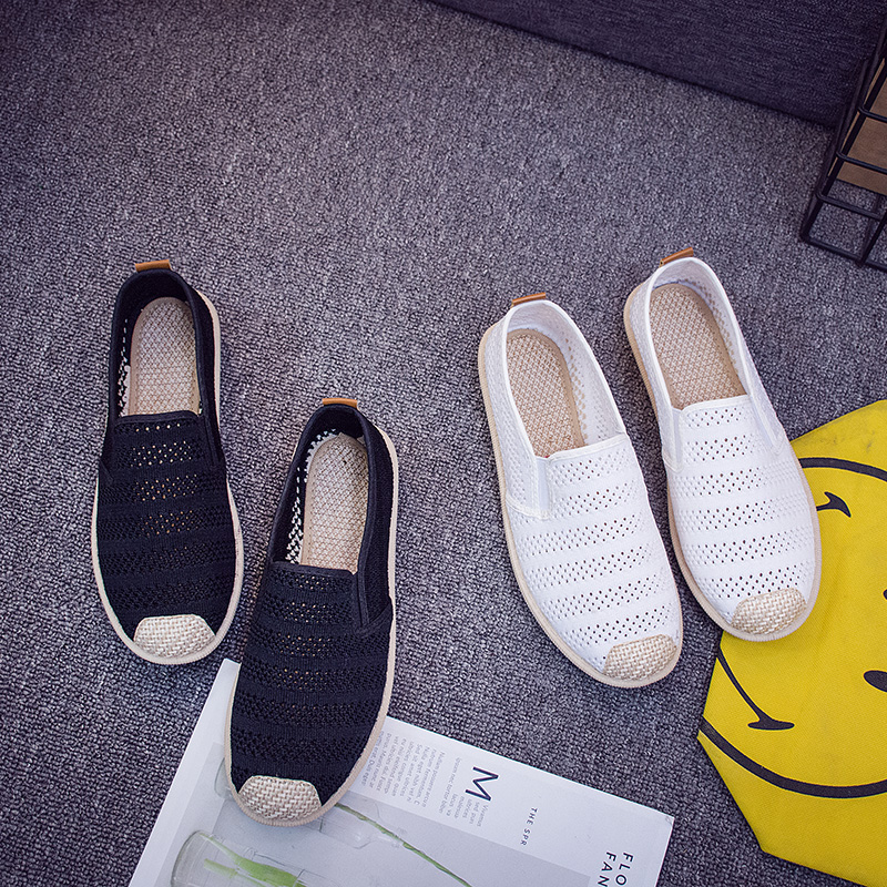 老北京布鞋渔夫镂空一脚蹬女单鞋