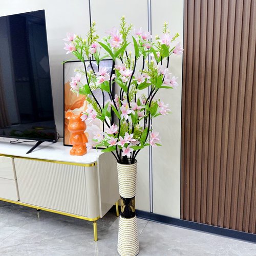 叶脉干花客厅落地花假花