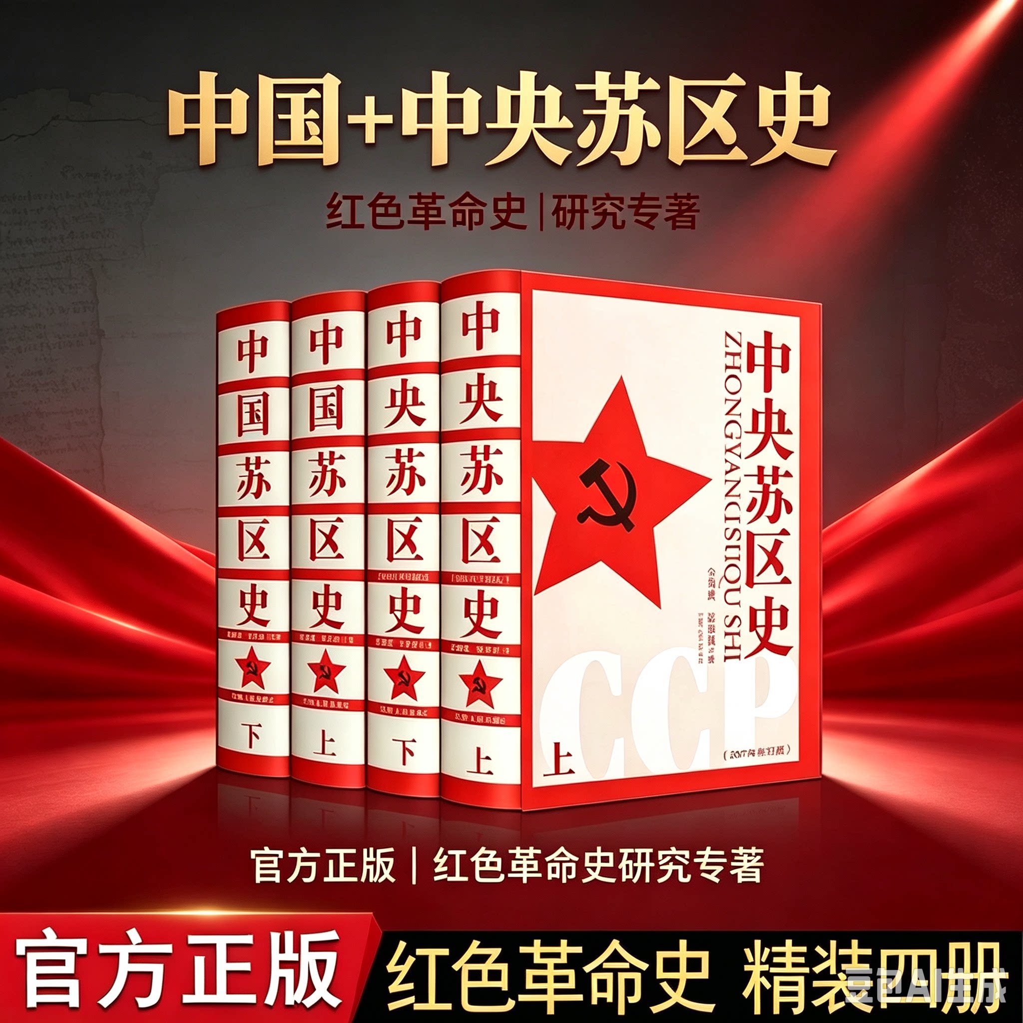 中国苏区史+中央苏区史 全套装4册 中国共产党苏区苏维埃文献历史资料 中国革命根据地历史红色革命史党政读物 江西人民出版社书籍