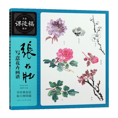 张大壮写意花卉画谱 名家课徒稿临本人物花鸟草虫走兽系列丛书技法临大师国画系列 花鸟虫鱼山水画技法水墨绘画书籍 上海人民美术