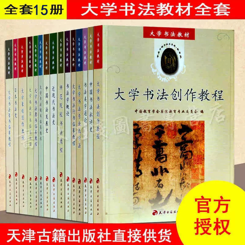 大学书法教材全套15册书法类教科书籍篆刻临摹隶书篆书楷书草书行书入门书法基础教材教程技法知识大中专院校书法美术专业教材-封面