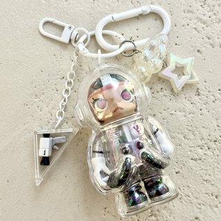 正版泡泡玛特SpaceMolly宇航员汽车钥匙扣挂件包挂饰品送情侣礼物