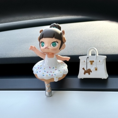 可爱molly面包脑袋车载香薰摆件