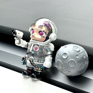 正版泡泡玛特SPACE MOLLY车载香薰摆件特斯拉车内空调出风口饰品