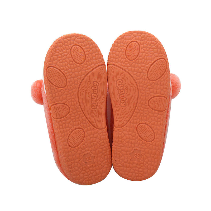 Pantoufles enfants en suède pour hiver - semelle caoutchouc - Ref 1032333 Image 5