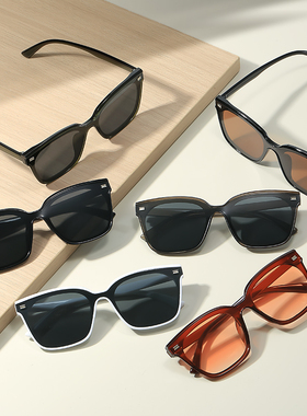 复古高级感茶色墨镜女潮ins韩版