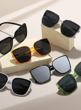 新款方框太阳镜大脸欧美潮流墨镜