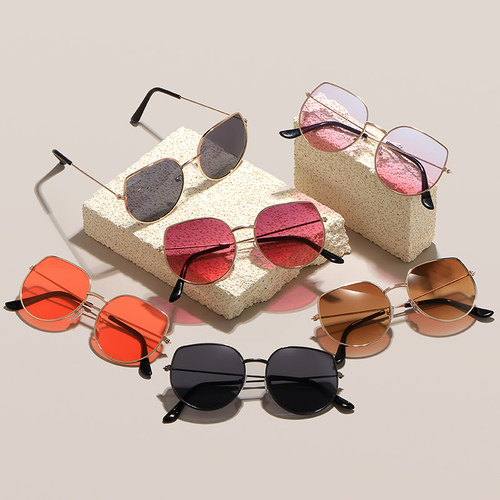 新款韩版眼镜男女金边黑色墨镜