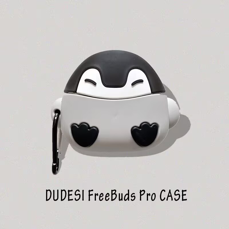 华强北七代/Air7/Air4/Air6代适用AirPodspro/Pro2耳机保护套AirPods1/2/4代3耳机壳49*46 pro3/Air8黑色企鹅