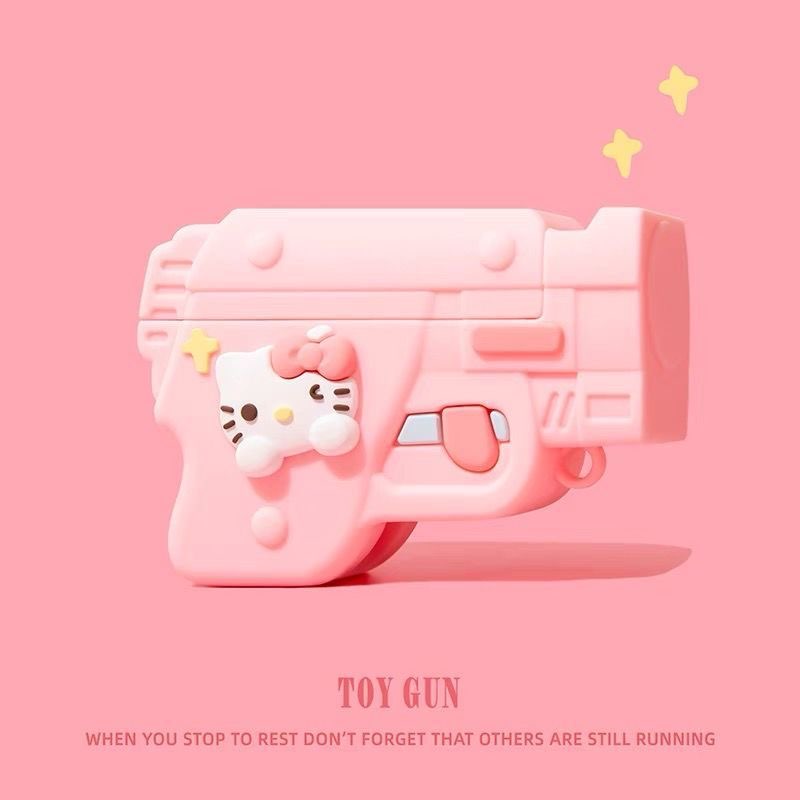 华强北七代/Air7/Air4/Air6代适用AirPodspro/Pro2粉色KT枪耳机保护套AirPods新1/2/4代3耳机壳 pro3/Air8