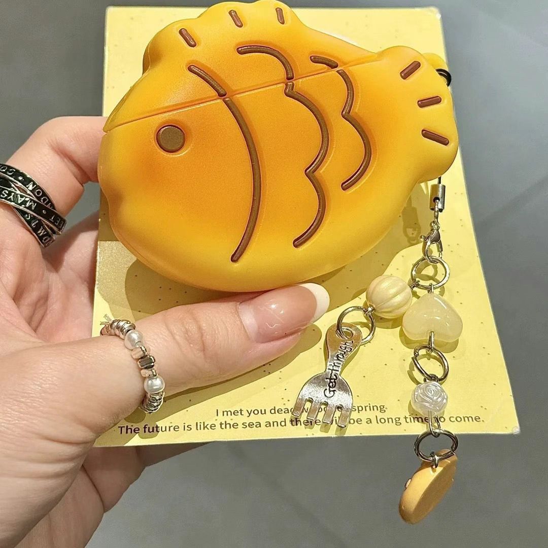 适用华强北七代/Air7/Air4/Air6/Air8代鲷鱼适用AirPodspro3/Pro2耳机保护套AirPods新1/2/4代3耳机壳49*46