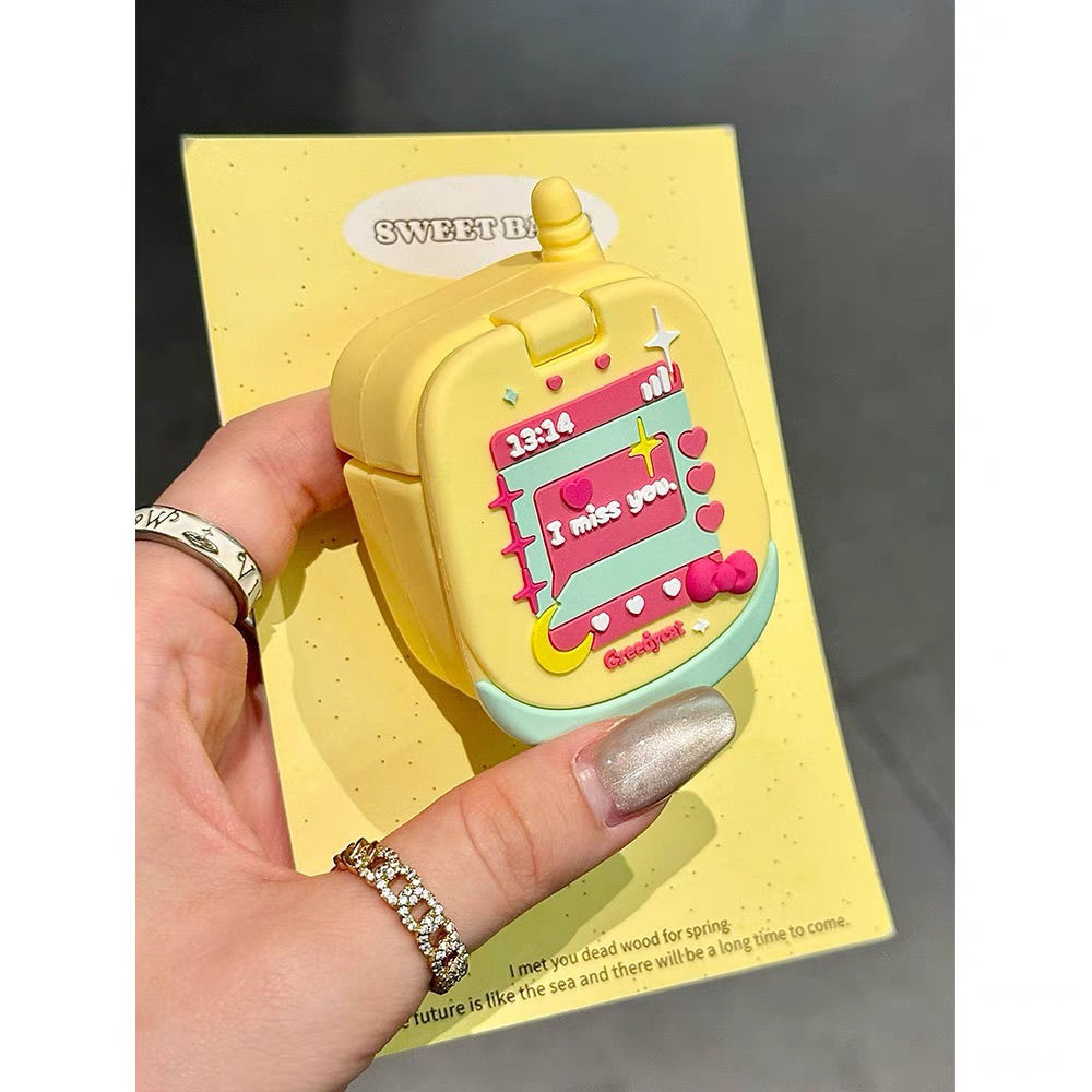 华强北七代/Air7代耳机壳airpods4代黄色小灵通保护套KTairpodPro二代适用苹果耳机套3代华强北五代六代