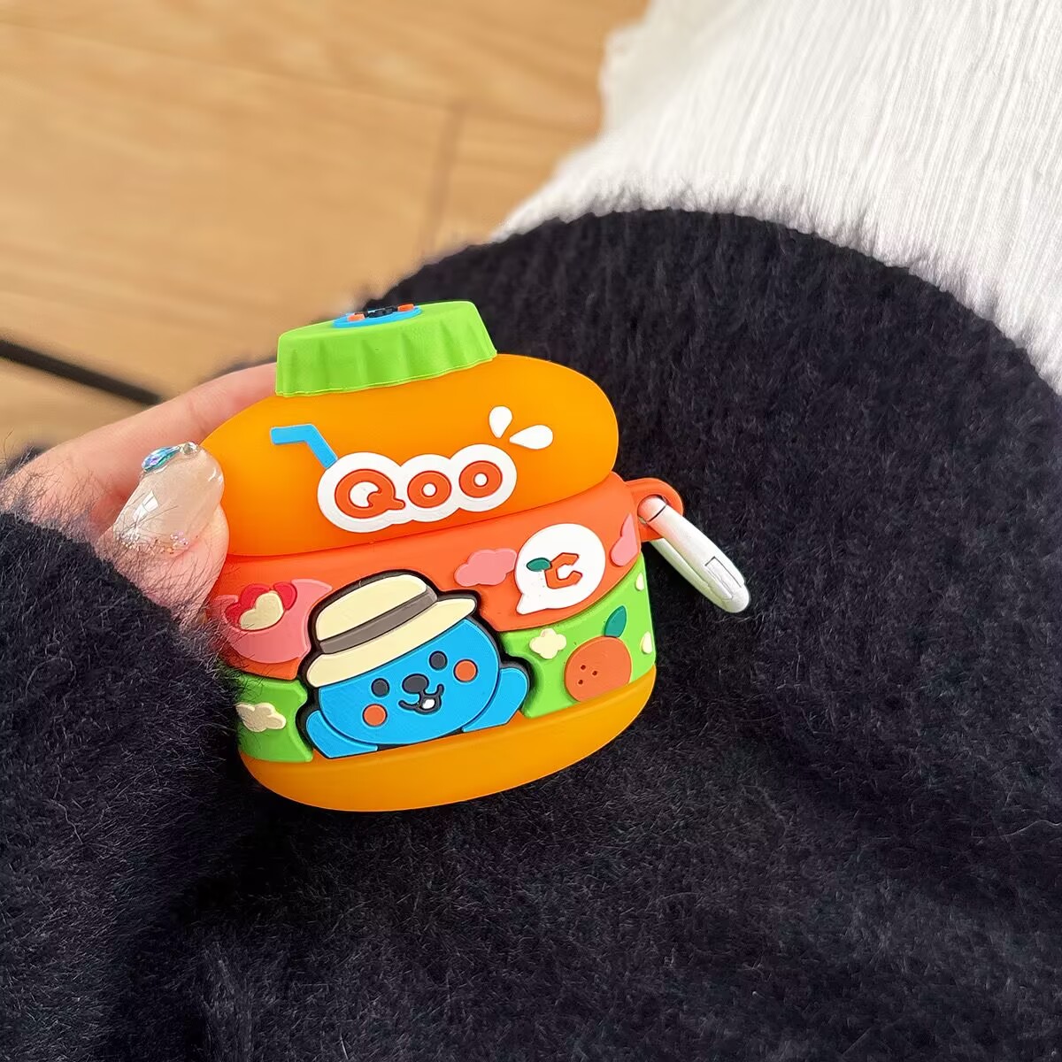 华强北七代/Air7/Air4/Air6/Air8代49*46适用AirPodspro3/Pro2耳机保护套AirPods新1/2/4代3耳机壳橙汁