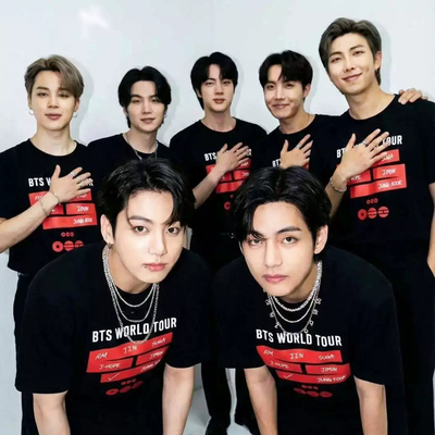 BTS防弹少年团2026新专辑演唱会同款短袖T恤男女宽松落肩应援周边