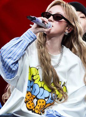 宋雨琦radio同款长袖T恤假两件衬衫25新款oversize白色宽松上衣秋