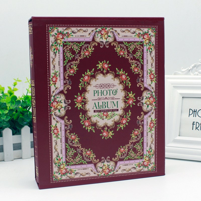 品牌宝宝高档皮面 家庭复古相册本 6R 8寸100张 插页式相簿影集
