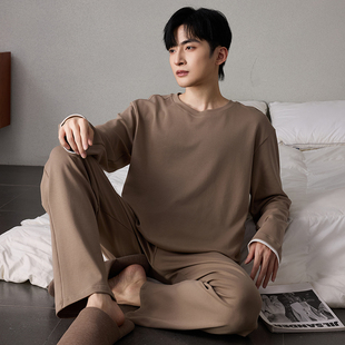睡衣男生春秋季纯棉2025年新款长袖长裤冬天可外穿大码家居服套装