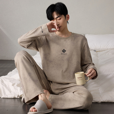 睡衣男生春秋季纯棉2025年新款长袖长裤冬天可外穿大码家居服套装